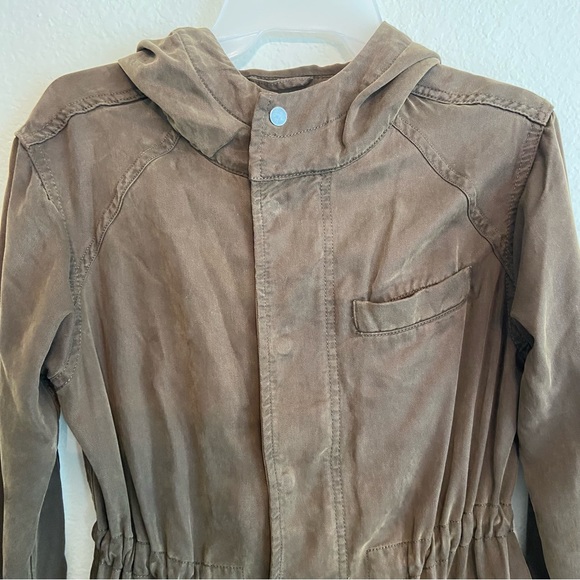 Aritzia Wilfred Free Cinch Fit And Flair Boho winter Jacket In Khaki Green Xxs - Picture 10 of 14